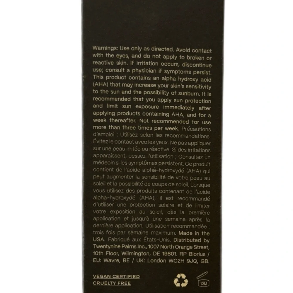 NIB MESA MYSTIC FACIAL EXFOLIATING‎ SOLUTION BY TWENTY NINE PALMS.